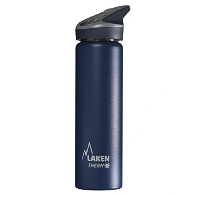Abbildung von Laken Jannu Thermosflasche aus Edelstahl 18/8 und doppelwandig Vakuum, Unisex, Erwachsene, Blau, 750 ml