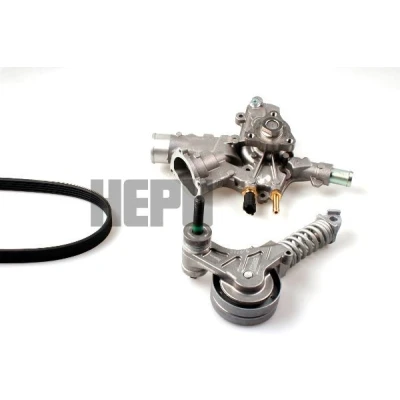 Abbildung von HEPU PK03341 Wasserpumpe + Keilrippenriemensatz mit Motortemperaturfühler OPEL: Corsa C Hatchback