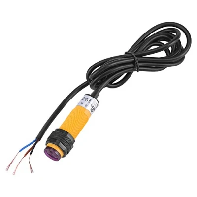 Abbildung von Lichtschranke Sensor E18 B03P1 5 30 cm DC 3 Drähte 6 36 V PNP IR Infrarotstrahl Photoelektrischer Detektionssensor Schalter NO + NC mit großer Erkennungsentfernung