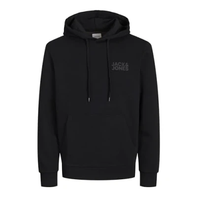 Abbildung von Jack &amp; Jones CORP Kapuzenpullover, Herren, Größe: Large, Black