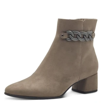 Abbildung von MARCO TOZZI Damen Stiefeletten mit Absatz Elegant Reißverschluss, Braun (Stone), 37 EU