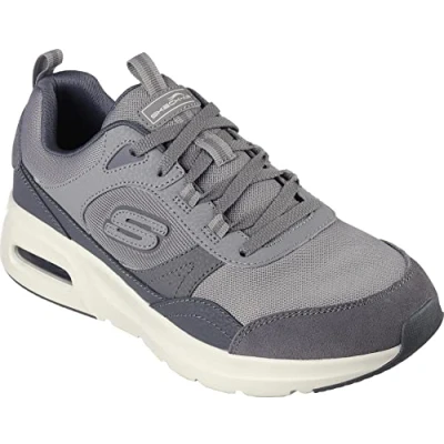 Abbildung von Skechers Herren Skech AIR Court Homegrown Sneaker, Grey Suede/Mesh/Duraleather/Trim, 42 EU