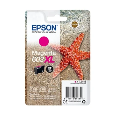 Abbildung von Epson Original 603XL Tinte Seestern, Singlepack Magenta XL, WF 2820DWF 2830DWF 2840DWF 2850DWF XP 2100 2150 3100 3150 4100 4150, ReadyPrint Flex Tintentarife