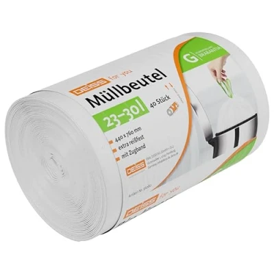 Abbildung von DEISS Müllbeutel 23 30 Liter für Brabantia Touch Bin (Größe G), 40 Stück