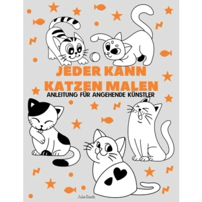 Abbildung von Jeder kann Katzen malen: Einfache Schritt für Anleitung zum zeichnen Kinder, Jugendliche und Anfänger. Wie man lernt