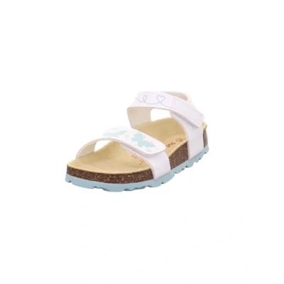 Abbildung von Superfit Fussbettpantoffel Hausschuh, Weiß/Türkis 1030, 24 EU
