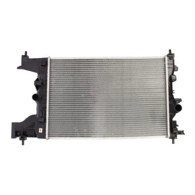 Abbildung von NRF 53142 Kühler, Motorkühlung Aluminium 580 415 28 Kühlrippen gelötet