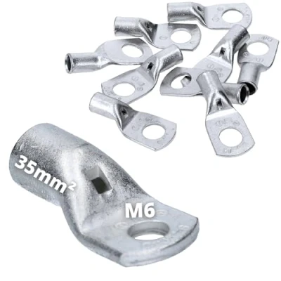 Abbildung von 10 Stück Cembre A7 M6 Rohrkabelschuh 35mm² unisoliert aus Kupfer verzinnt