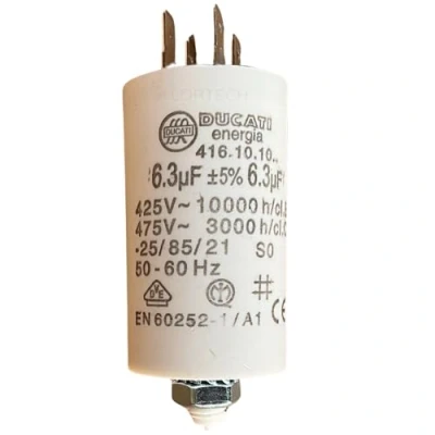 Abbildung von MOTORKONDENSATOR 6.3 UF ± 5% / 450V + GRD Ø32X55M