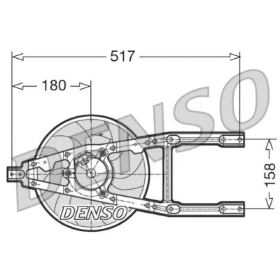 Abbildung von DENSO DER09012 Lüfter 260 12 100 FIAT: Seicento / 600 Hatchback