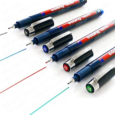Abbildung von Edding 1800 profipen Fineliner/Zeichenstift, 0,5 mm,4er Set in Schwarz, Blau, Rot, Grün