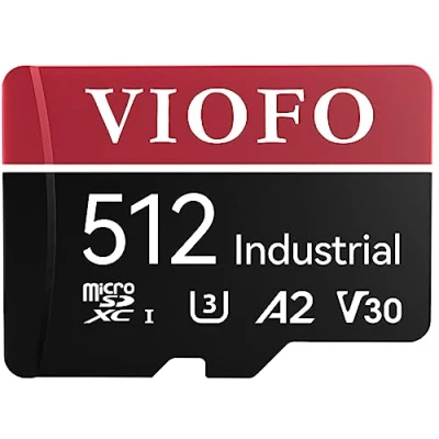 Abbildung von VIOFO 512 GB microSD Karte in Industriequalität, U3 A2 V30 Hochgeschwindigkeit Speicherkarte mit Adapter, für Ultra HD 4K Videoaufzeichnung, Dashcam, Action Kamera, Android Smartphones, Tablets