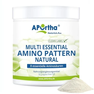 Abbildung von APOrtha Multi essential Amino Pattern I 362 g Aminosäuren Pulver mit 8 essentiellen nach Prof. Dr. Lucà Moretti für optimierte Eiweißversorgung komplex hochdosiert EAA vegan
