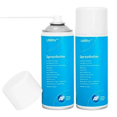 Abbildung von AF Utility Druckluftspray/Druckluftreiniger Reinigungssprühdose druckluftspray dose/Druckluft aus der Dose (Air Duster) PC und Tastatur Reiniger 2 x 400 ml Packung