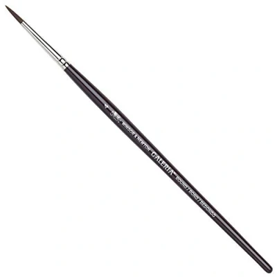 Abbildung von Winsor &amp; Newton 5734004 Galeria Acrylpinsel, aus Synthetikfasern, ideale Kontrolle für dickere Farbaufträge, kurzer Stiel, Rundpinsel Nr. 4, 2,6 mm