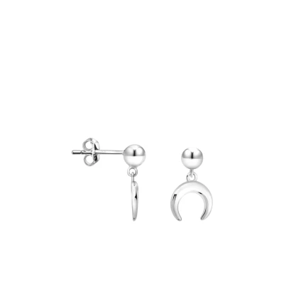 Abbildung von Sofia Milani BALL MOON Ohrringe, Damen, Größe: One Size, Silver