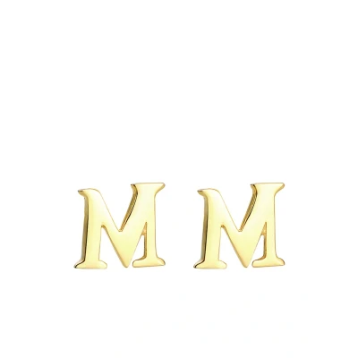 Abbildung von Elli Ohrringe Stecker Buchstabe M Initialen Minimal 925 Silber