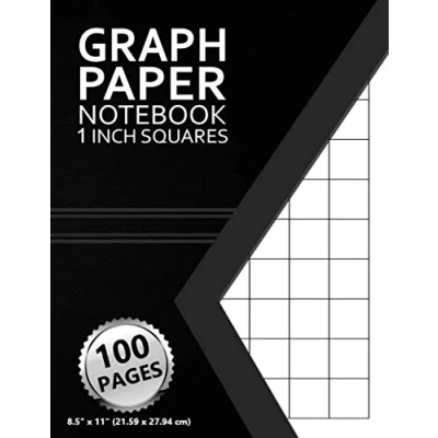 Abbildung von Graph Paper Notebook: 1 Inch squares (100 pages, Thick solid lines) Square Blank Quad Ruled Squared Graphing Composition ... (Large Print 8.5&quot;x11&quot;)