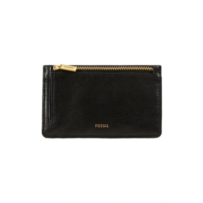 Abbildung von Fossil Brieftasche für Frauen Logan, Leder/Polyurethanbesatz Kartenetui schwarz 13,8 cm L x 0,4 B 8,5 H SL7925001