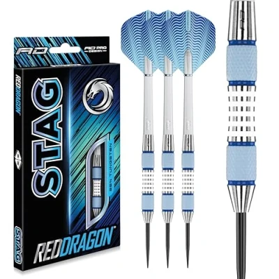 Abbildung von RED DRAGON Stag 26 Gramm Professional Tungsten Darts Set mit Flights und Schäfte