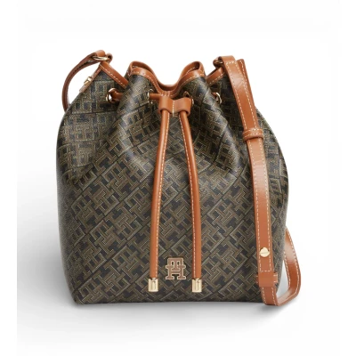 Abbildung von Tommy Hilfiger Monoplay Bucket Handtasche, Damen, Größe: One Size, Black mix