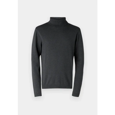 Abbildung von Jack &amp; Jones Jjebasic KNIT ROLL NECK Strickpullover, Herren, Größe: XS, Dark grey melange