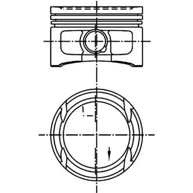 Abbildung von KOLBENSCHMIDT 99562600 Kolben 76,51 VOLKSWAGEN: Polo IV Hatchback, III Variant, Hatchback
