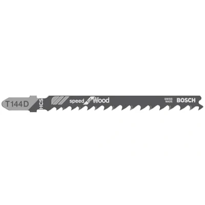 Abbildung von Bosch 100x T 144 D Speed for Wood Stichsägeblatt (für Weichholz, Grobspanplatte, Länge 100 mm, Professional Zubehör Stichsäge)