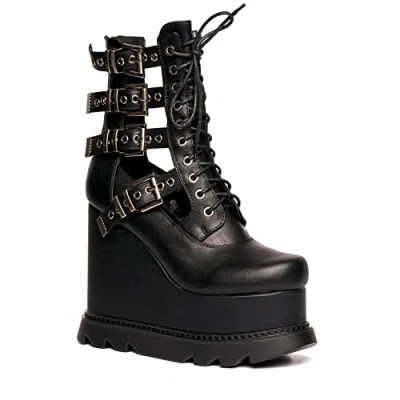 Abbildung von LAMODA Damen Treachery Ankle Boot, Black Pu, 37 EU