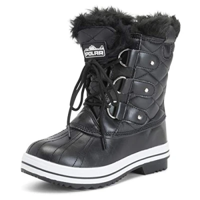 Abbildung von Polar Womens Snow Boot Quilted Short Winter Rain Warm Waterproof Boots 7 BLL40 YC0023