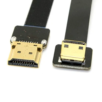 Abbildung von chenyang CYFPV 90 Grad unten abgewinkelt FPV Mini HDMI Stecker zu FPC Flachkabel 20cm für HDTV Multicopter Luftbild
