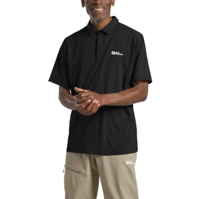 Abbildung von Jack Wolfskin Delgami Poloshirt, Herren, Größe: XXL, Black