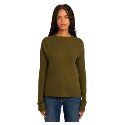 Abbildung von G STAR MOCK Langarmshirt, Damen, Größe: Large, Dark olive