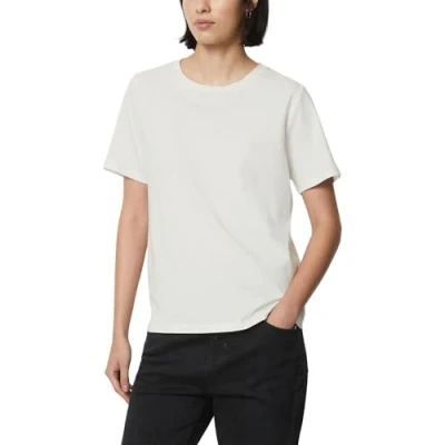 Abbildung von Marc O&#039;Polo Denim Shortsleeve Roundneck Basic FIT WITH LOGO Tshirt basic, Damen, Größe: Small, Egg white