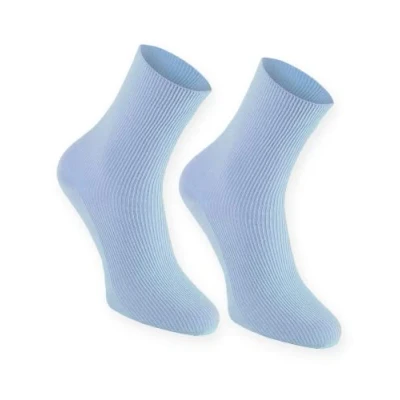 Abbildung von Rainbow Socks Damen Herren Baumwolle Diabetiker Socken Ohne Gummibund 1 Paar Blau Größen 36 38