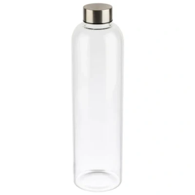 Abbildung von APS 66909 Trinkflasche/Glasflasche, 7,5 x 7,5, Höhe 28,5 cm, Ø 1 Liter, transparent