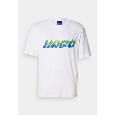Abbildung von HUGO Napolux Tshirt print, Herren, Größe: XS, White