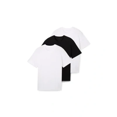 Abbildung von TOM TAILOR Herren 1044882 Basic T Shirt aus Baumwolle im Tripple Pack, 29999 Black, XL