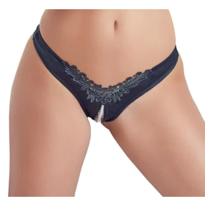 Abbildung von Slip ouvert mit Perlenkette durch den Schritt