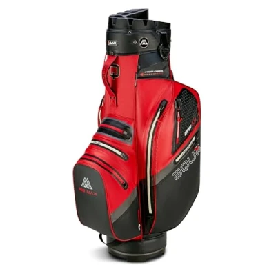 Abbildung von Big Max Aqua Silencio 4 Cartbag Wasserabweisende Golftasche (Red/Black)