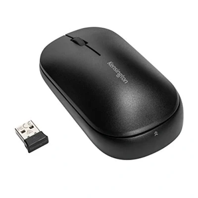 Abbildung von Kensington SureTrack Kabellose Maus mit Bluetooth und Nano USB Empfänger, Ideal für Laptops Desktop Computer, Kompatibel Chrome, Mac, Windows Android, Schwarz, K75298WW