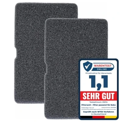 Abbildung von Filter Trockner Wärmepumpentrockner Schwammfilter Filtermatte Kondenstrockner für Beko Grundig Blomberg ElektraBregenz 240 x 150 10mm Flusensieb Fusselfilter 2964840100 (2er Set)