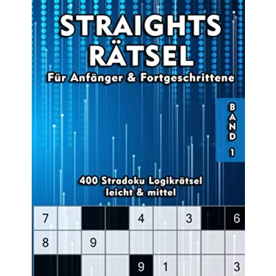 Abbildung von Straights Rätsel Stradoku Rätselheft: Spannende &amp; Knifflige Str8ts Logikrätsel in leicht und mittel Gedächtnistraining für Erwachsene Senioren