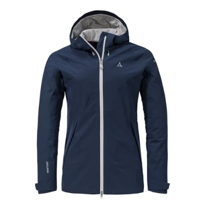 Abbildung von Schöffel Damen 2L Jacket Ankelspitz L, bequeme Outdoor Jacke, wasserdicht &amp; atmungsaktiv, Regenjacke aus elastischem Venturi Material, praktische Innentasche, navy blazer, 48