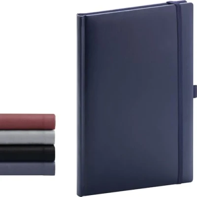 Abbildung von NOTIQUE Notizbuch Liniert, Hardcover Notizbuch, Notizheft, Journal, Tagebuch mit Gummiband und Stifthalter 15x21cm, 192 Seiten (Dunkelblau, Liniert)