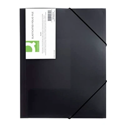 Abbildung von Q Connect KF02314 Flügelmappen Gummizugmappe A4 schwarz