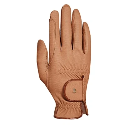 Abbildung von Roeckl Sports Reithandschuh ROECK Grip, Turnier Sommer Handschuh, Karamell 8.5