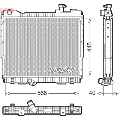 Abbildung von DENSO DRM23119 Kühler, Motorkühlung 445 590 40