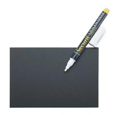 Abbildung von Securit TAG A6 WT Kreidetafelschild DIN A6, Schwarz, 20er Set