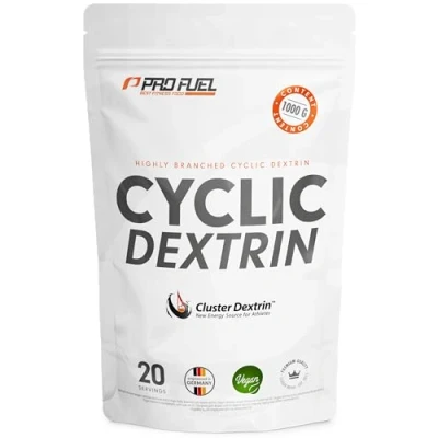 Abbildung von Cluster Dextrin® 1kg hochverzweigtes zyklisches Dextrin (Highly Branched Cyclic Dextrin) Premium Kohlenhydrate Pulver als Alternative zu Maltodextrin laborgeprüft 20 Portionen